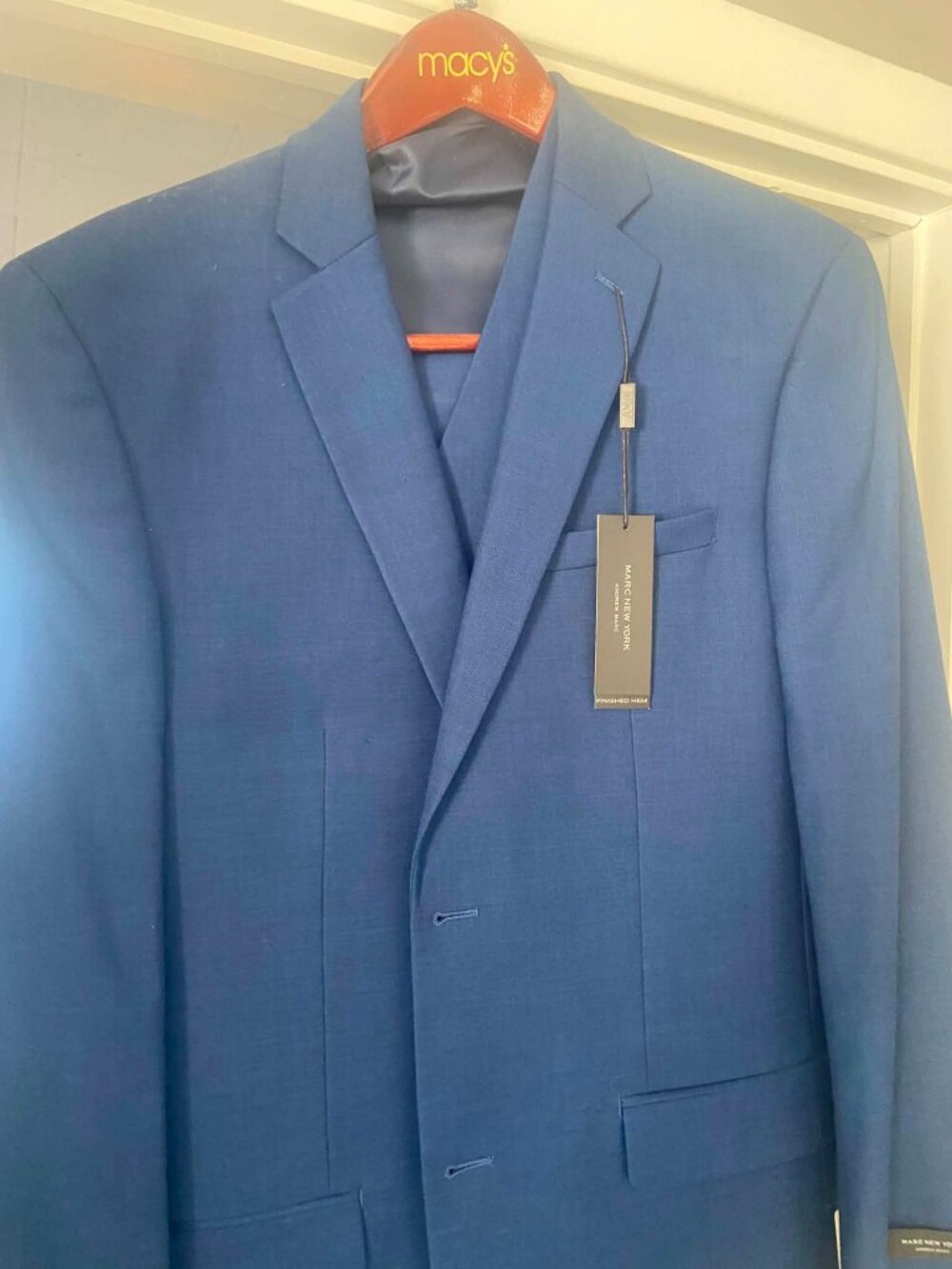 Marc New York 40L Blue Suit 3 piece